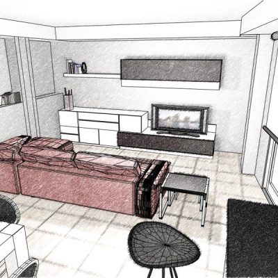 Proyecto virtual para la decoración integral de un salón comedor en Valencia.